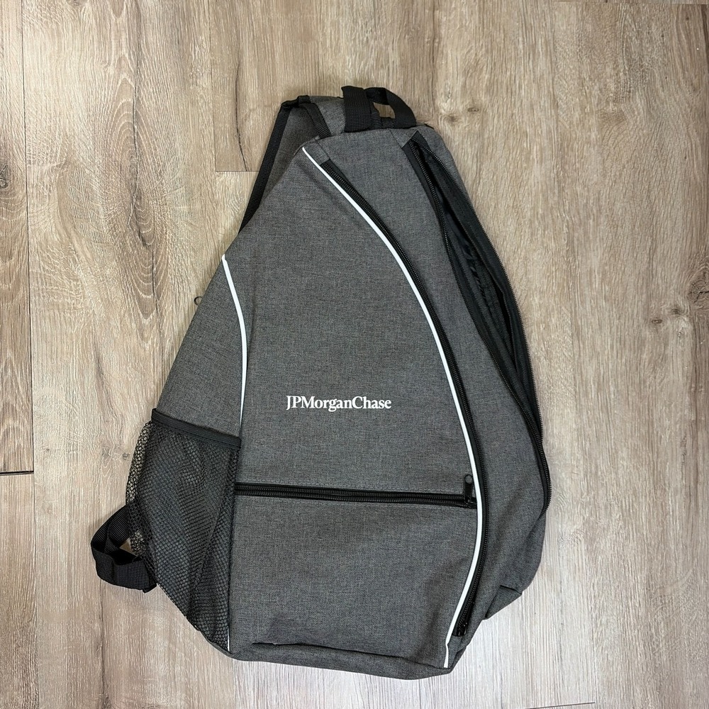 JP Morgan Chase Bank Sling Bag Backpack Gray